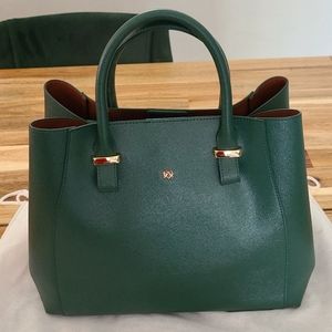 GUNAS Jane Vegan Leather Handbag in Emerald
